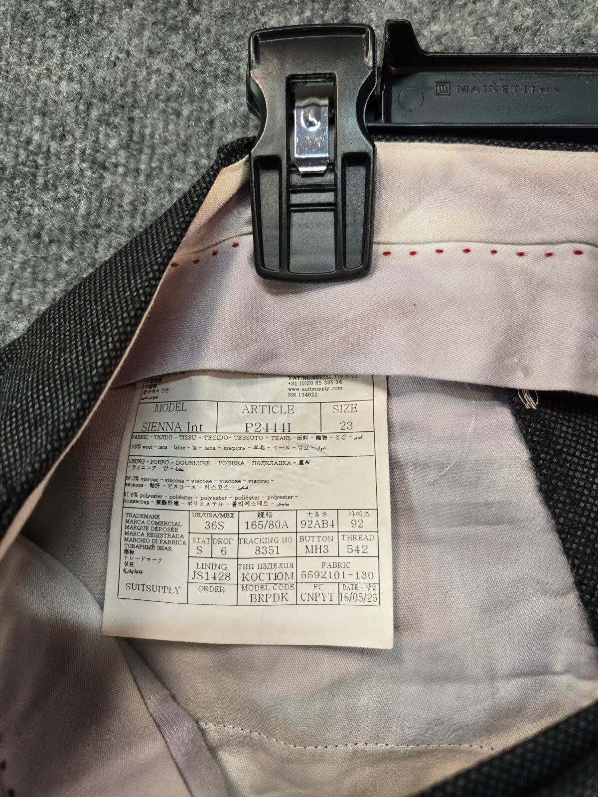 Sienna Int Men's Gray Dress Pants Size 36S