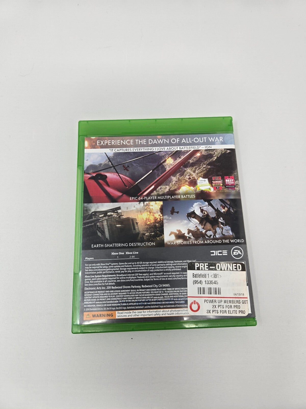 Battlefield 1 for the Xbox One