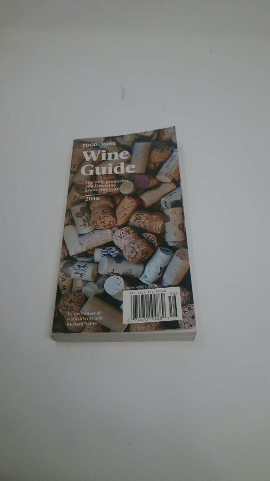 Food & Wine Wine Guide 2016 Book with Wine Cork Cover Design
