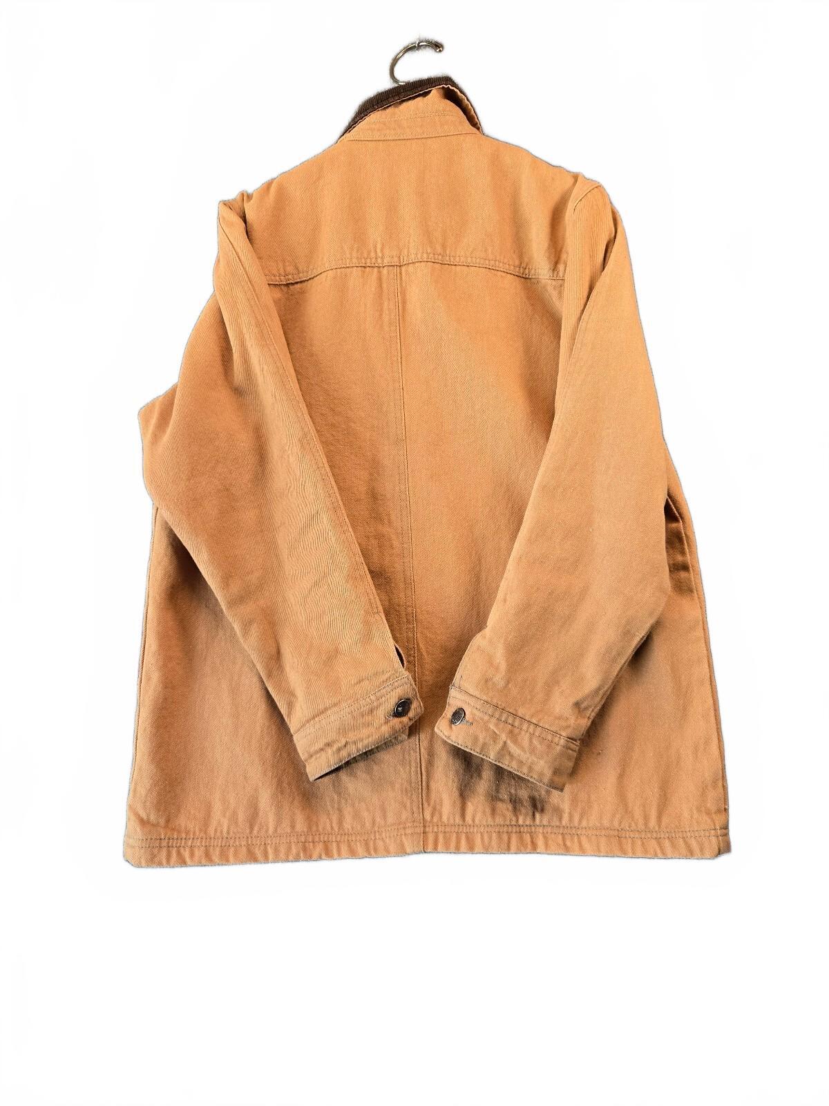 River Edge American Classics Canvas Barn Jacket Flannel Lined Corduroy Collar M