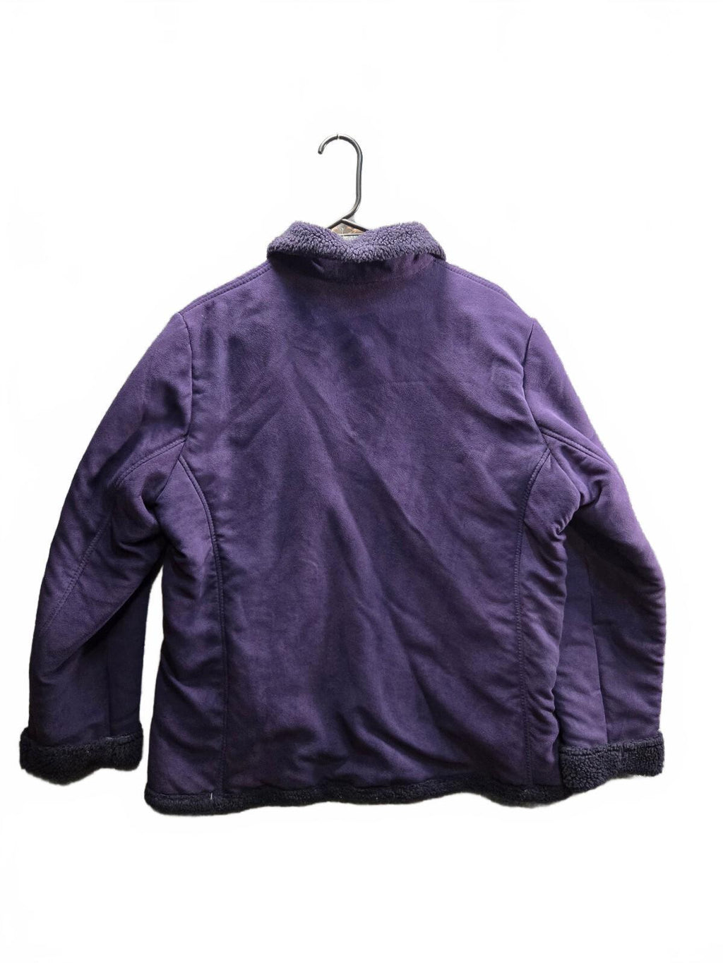 Jones New York Purple Fleece Jacket with Sherpa Lining, Women's Medium