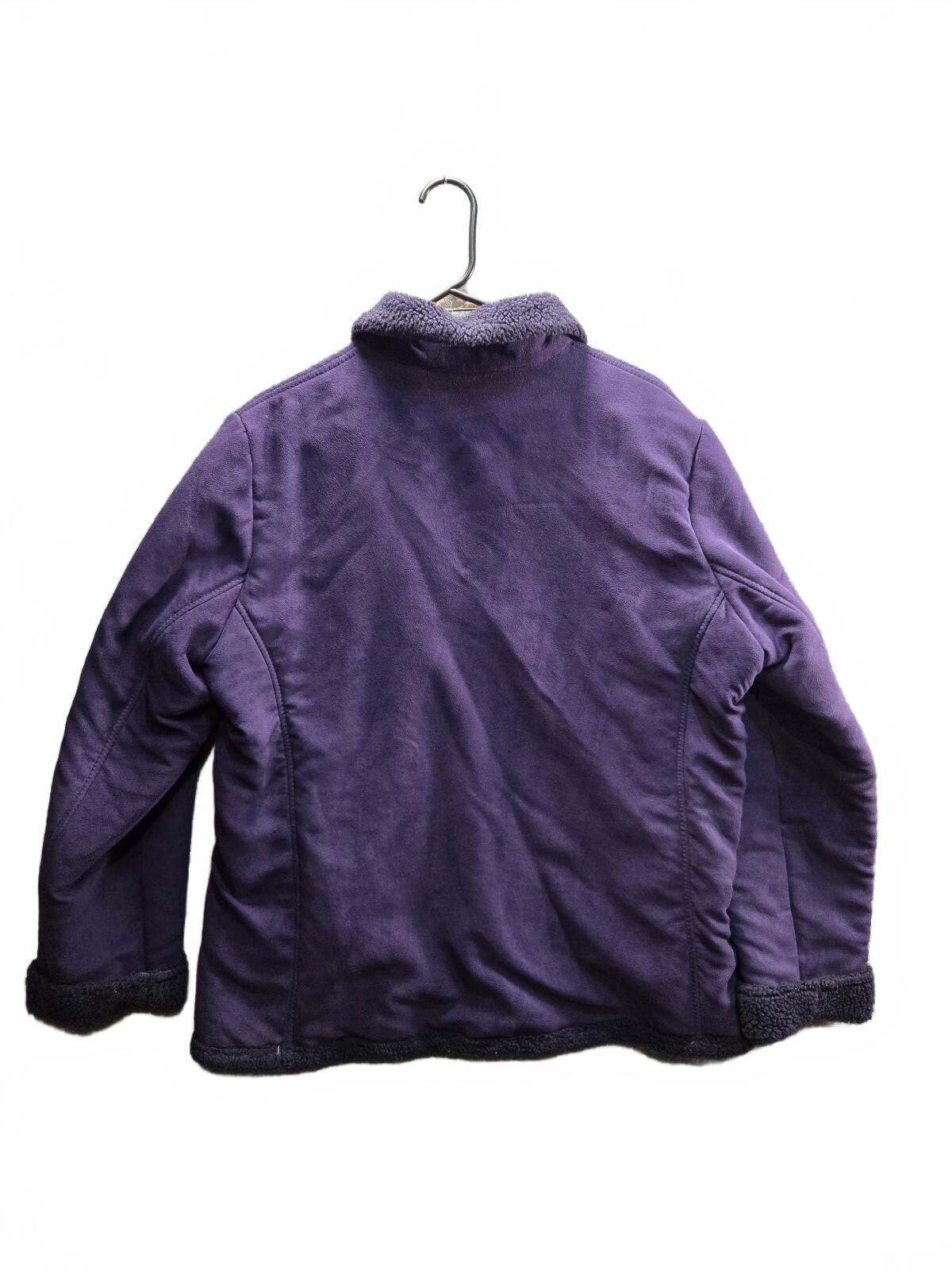 Jones New York Purple Fleece Jacket with Sherpa Lining, Women's Medium