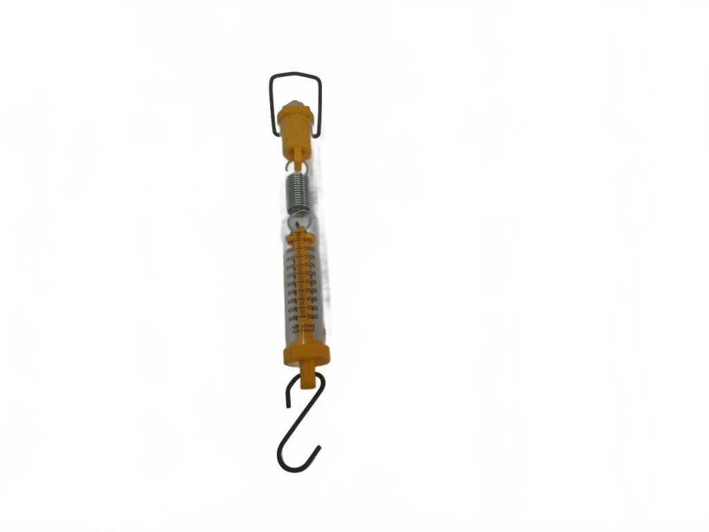Portable Spring Hanging Scale with Hook - Yellow