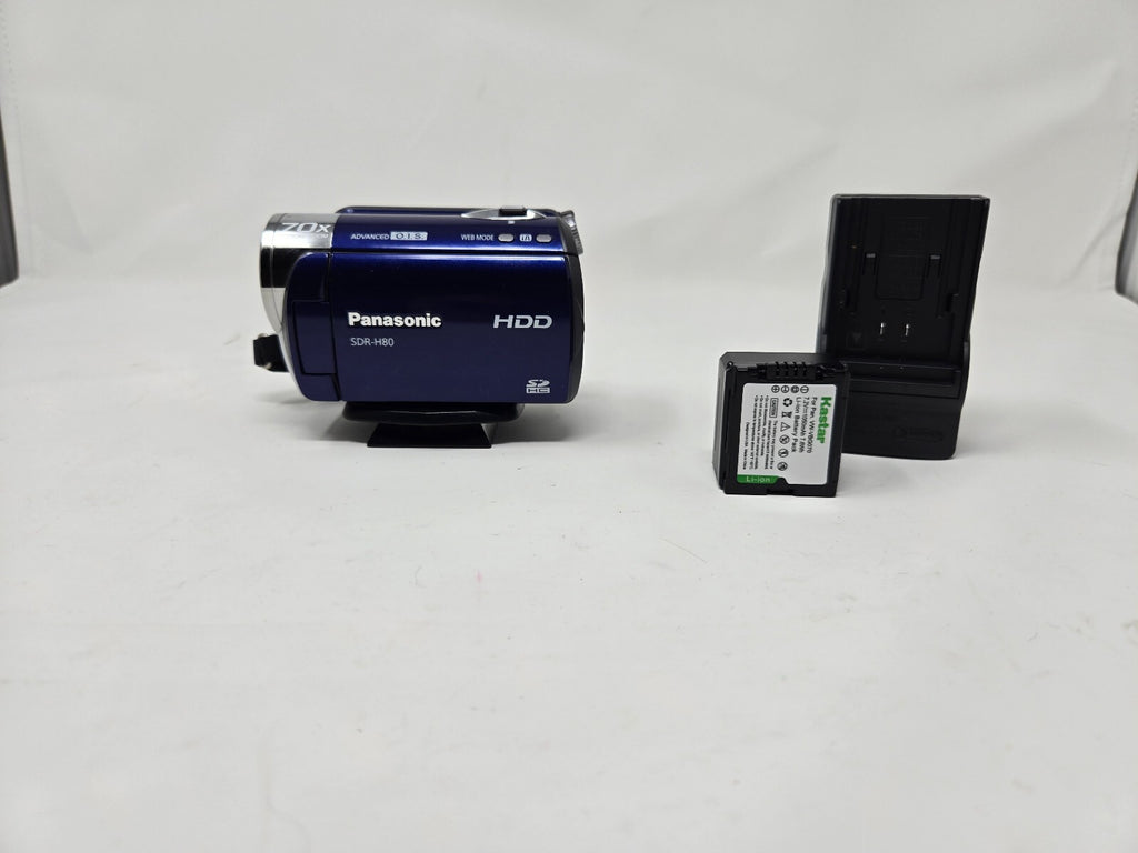 Panasonic SDR-H80 Blue Digital Camcorder | 60GB HDD, 70x Optical Zoom, Tested