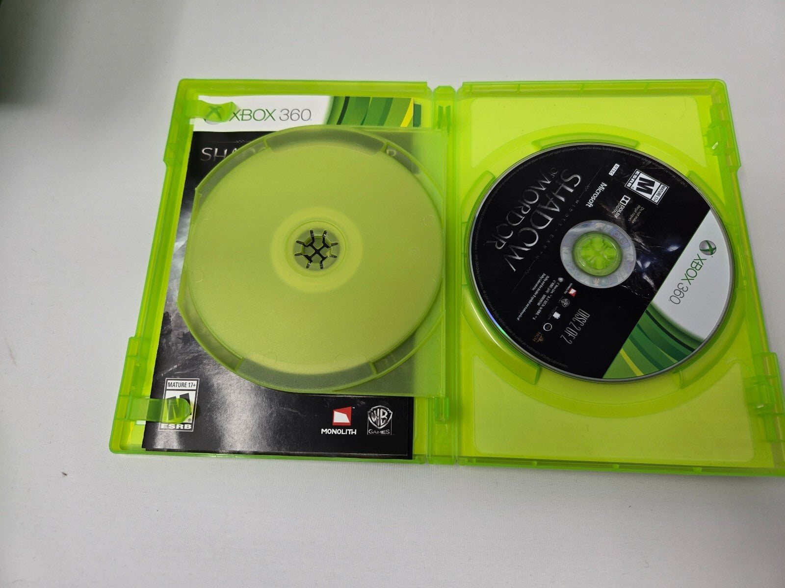 Middle-earth: Shadow of Mordor (Xbox 360, 2014) CIB - 2-Disc Set