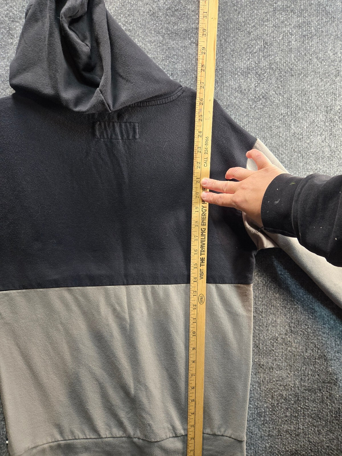 Edgar + Ash Colorblock Hooded Sweatshirt Size Small
