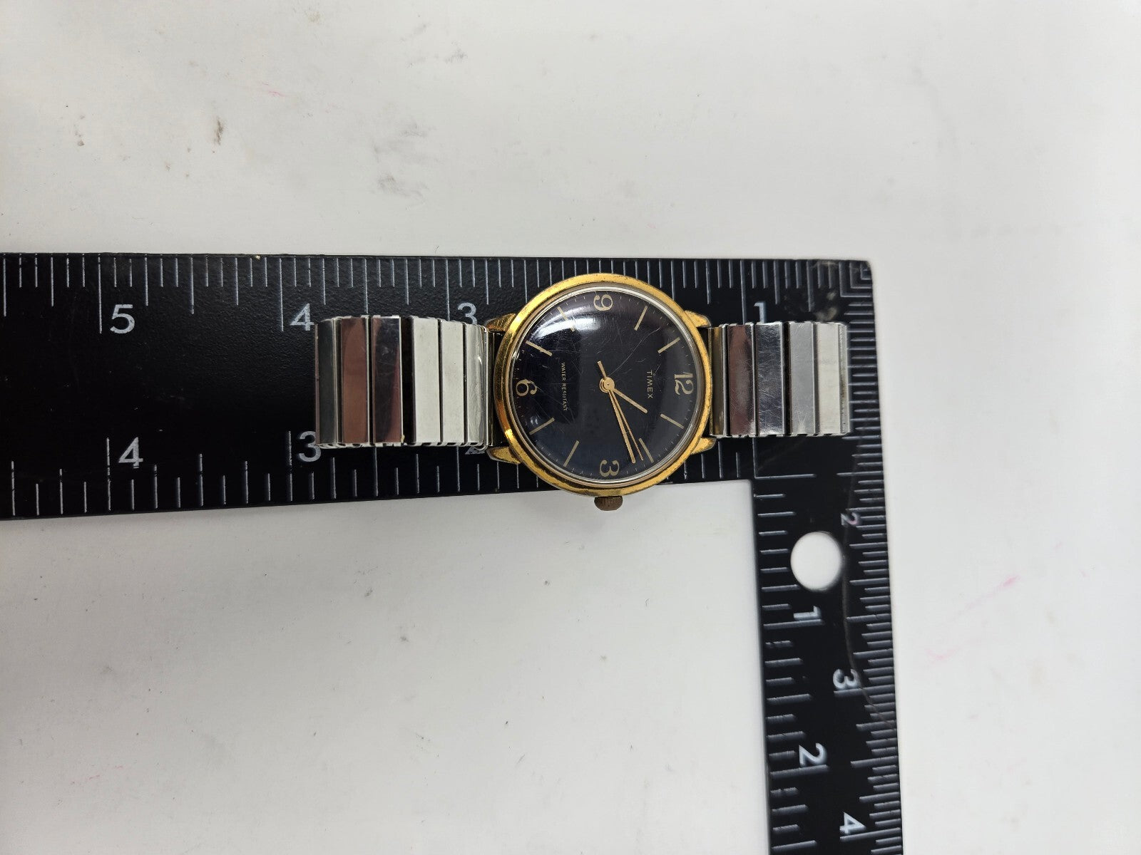 Vintage 1990s Acqua by Timex Quartz Watch – Gold Tone Case, Cream Dial