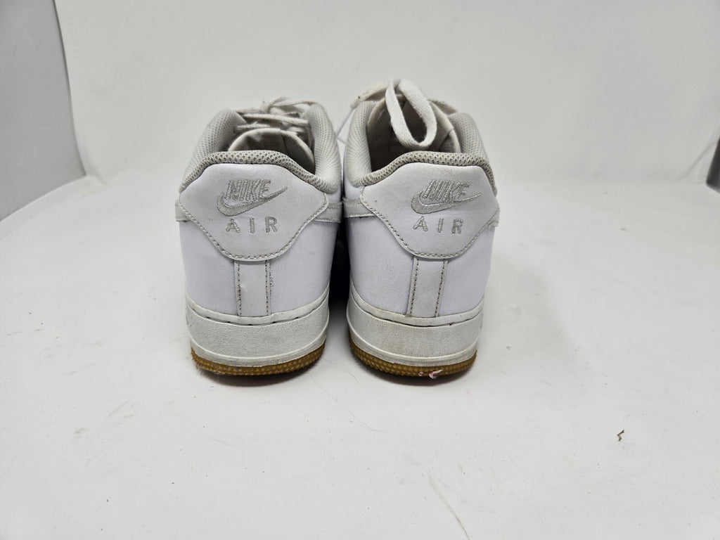 Nike Air Force 1 Low White Gum Bottoms Casual Skate Shoes - Worn