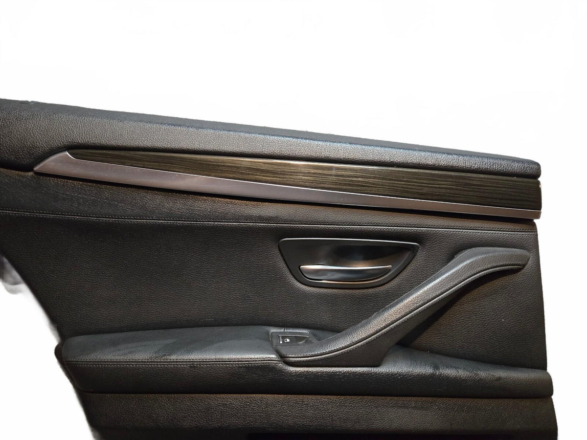 BMW Black Front Door Panel Trim with Handle and Control Switch