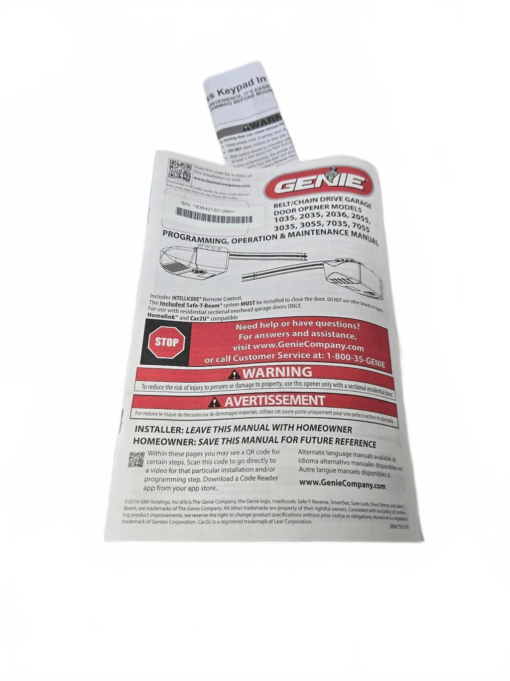 Genie garage door opener parts
