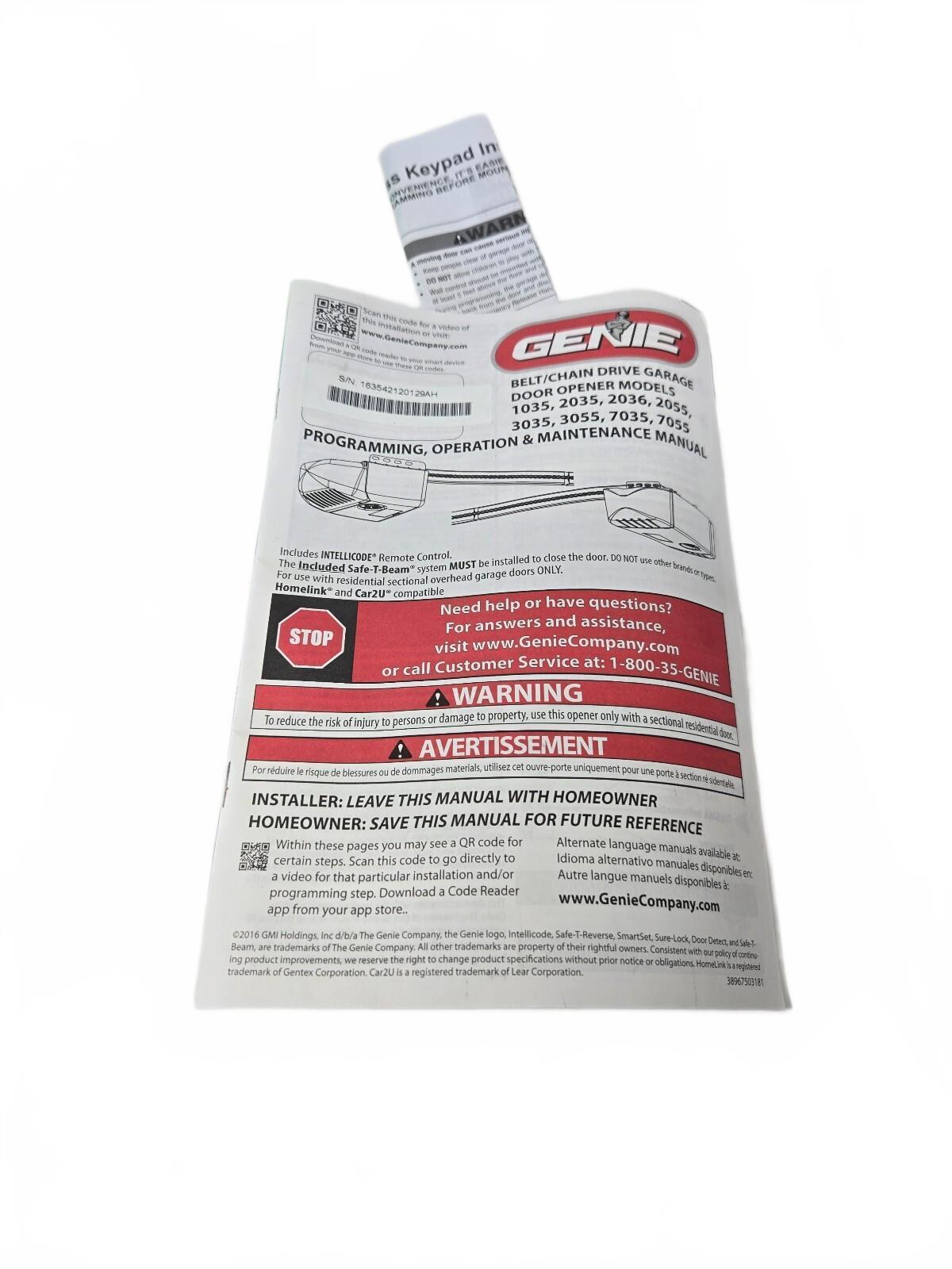 Genie garage door opener parts