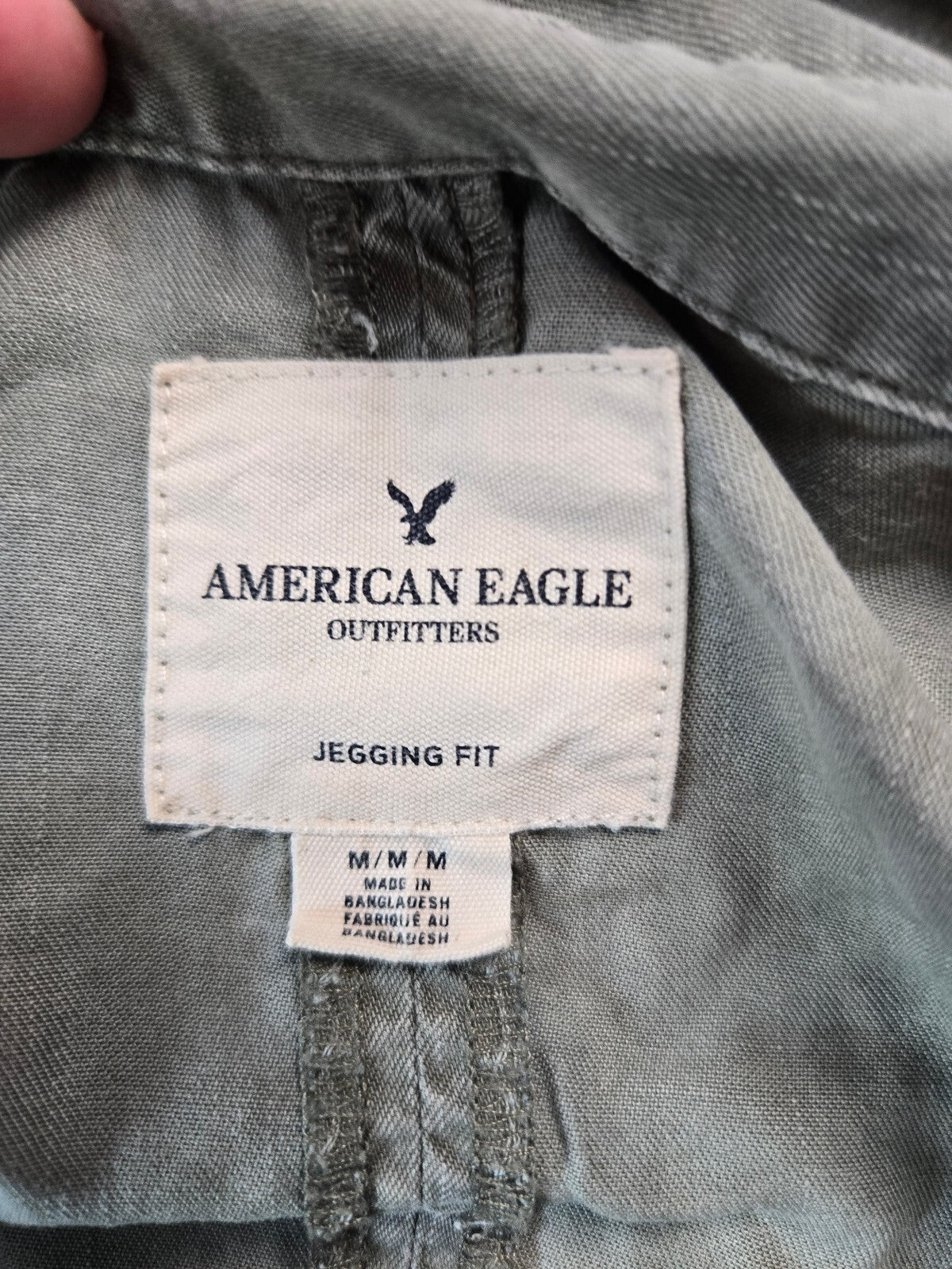 American Eagle Outfitters Women's Long Sleeve Button-Front Tunic Top in Light Fm