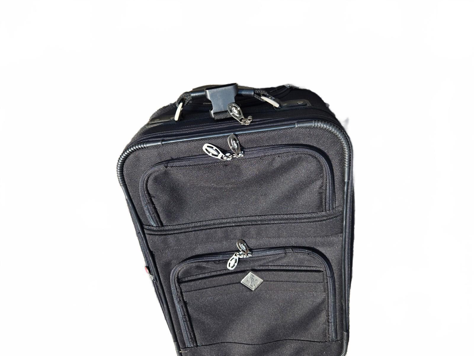 Atlantic Softside Rolling Suitcase Black 2-Wheel Carry-On Bag 387 92-93F