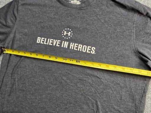 Under Armour Wounded Warrior Project 'Believe in Heroes' Gray T-Shirt LG