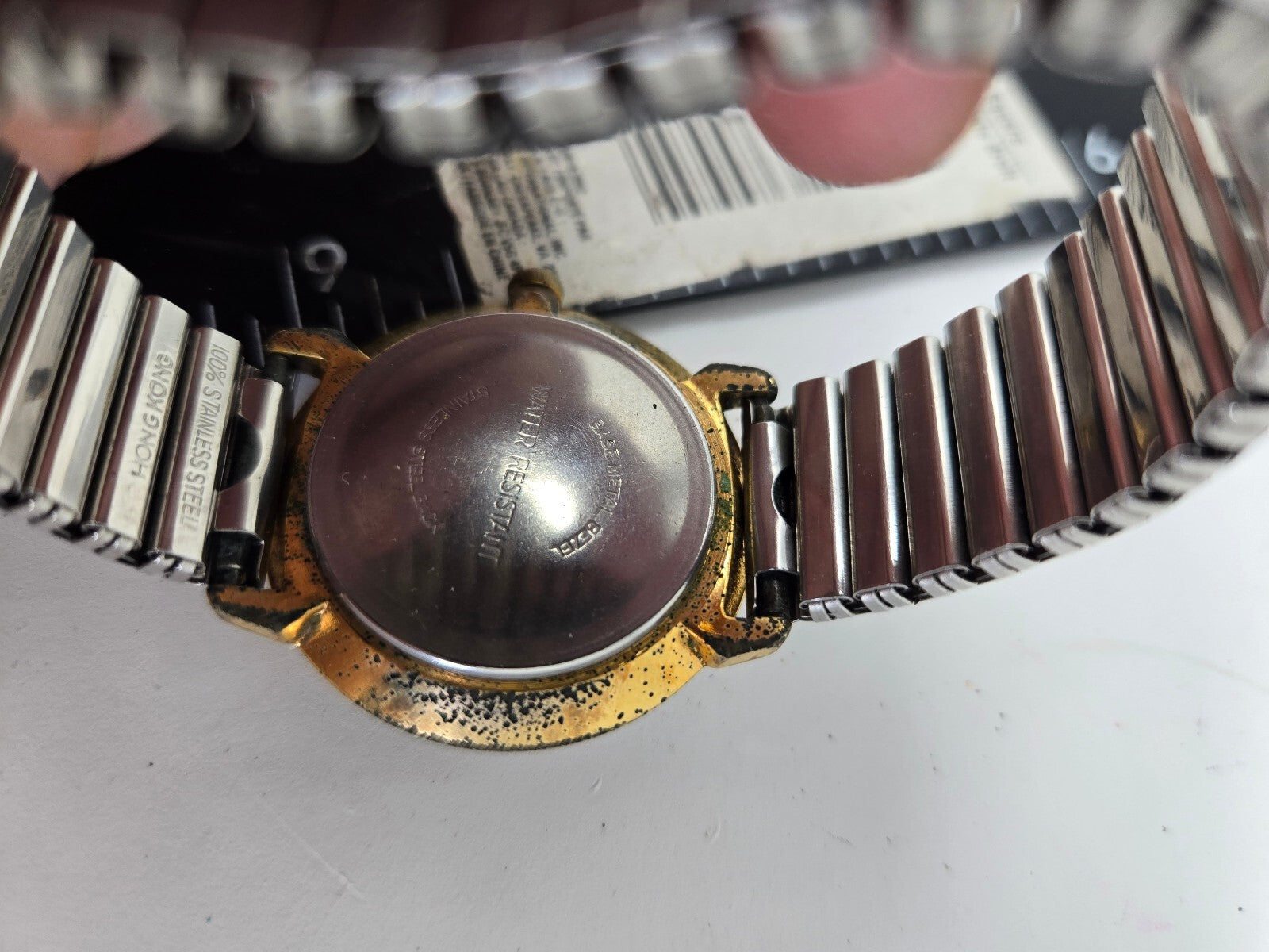 Vintage 1990s Acqua by Timex Quartz Watch – Gold Tone Case, Cream Dial