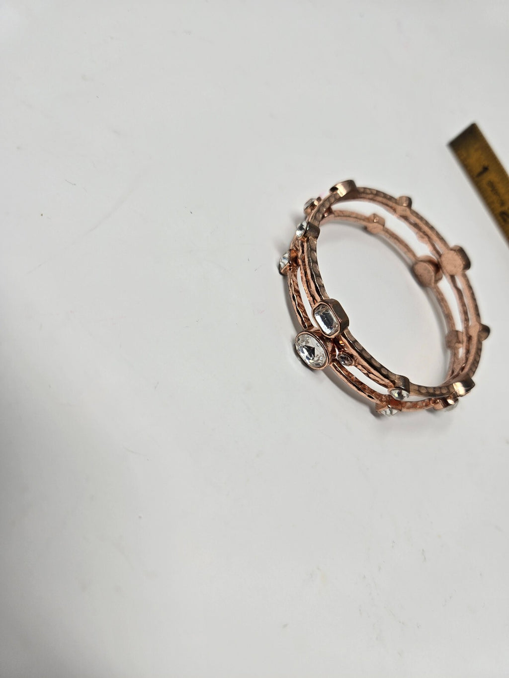 Vintage Gold-Tone Double Loop Concentric Teardrop Pendant Collar Necklace
