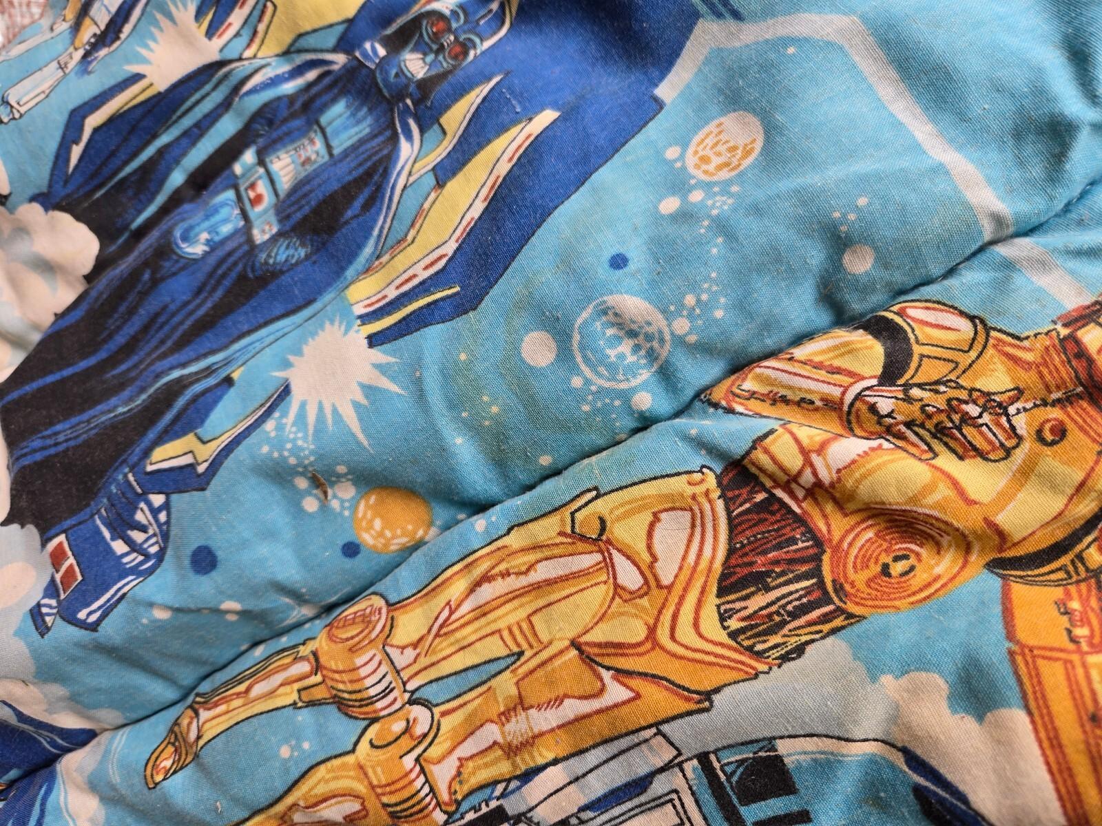 Vintage 1980 Star Wars Empire Strikes Back Sleeping Bag Boba Fett R2-D2 Black