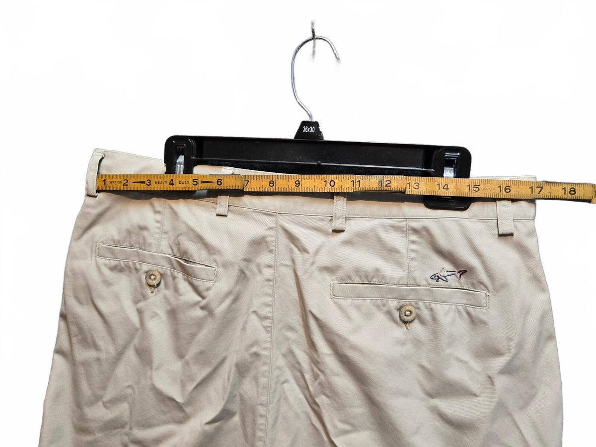 Greg Norman Collection Men's Pleated Golf Shorts Khaki Beige Size 34
