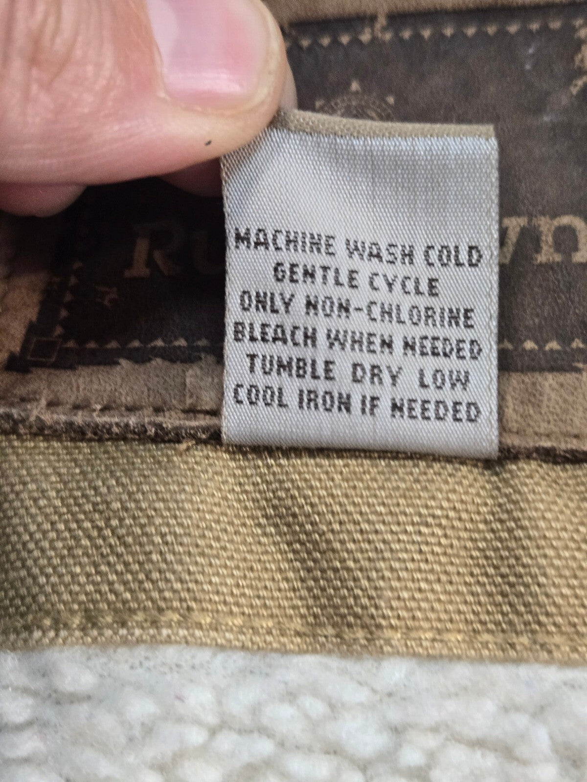 Ruff Hewn Men's Tan Cotton Sherpa Lined Jacket Size M