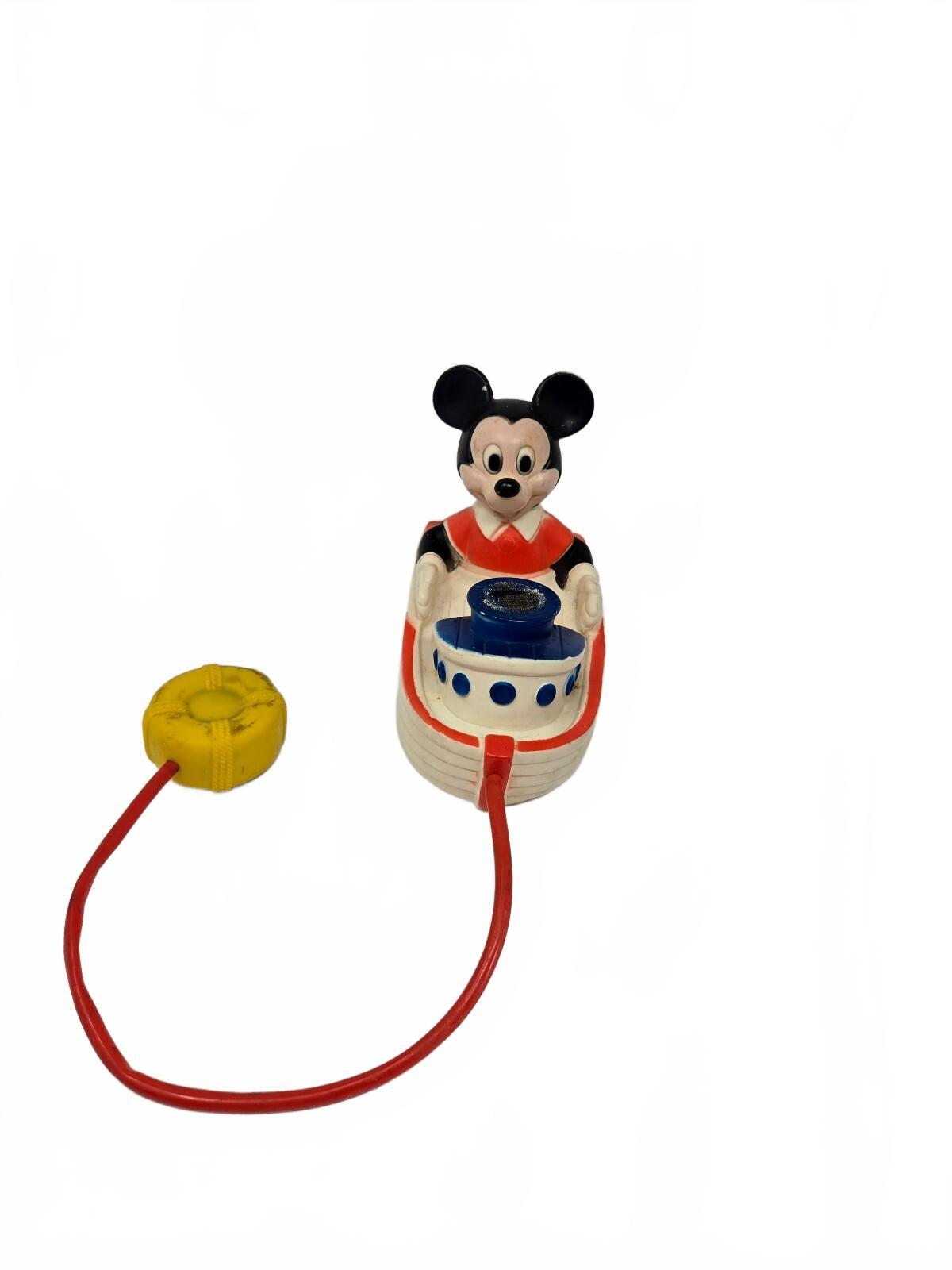 1970s Mickey Mouse Bubble Barge Bath Toy MFG By Child Guidance
