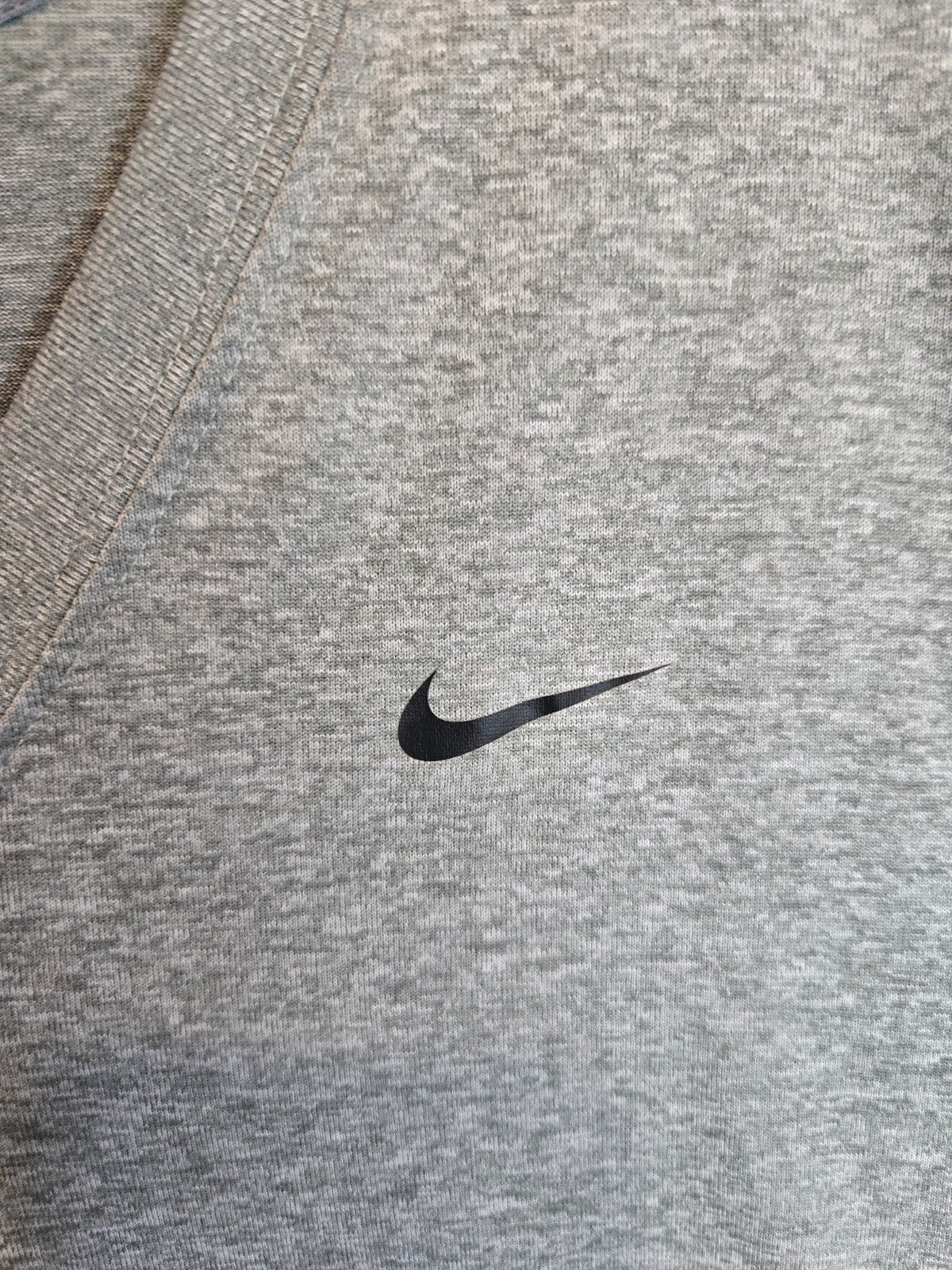 Nike Women's Dri-FIT V-Neck Short Sleeve Training Shirt Heather Gray Size Med