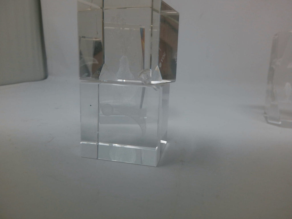 Set of 5 Clear Crystal Animal-Themed Paperweights