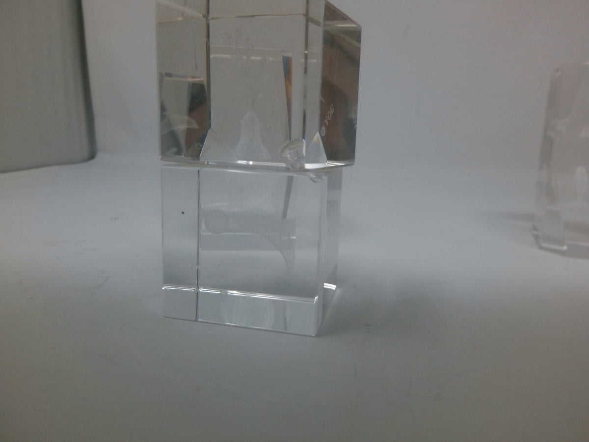 Set of 5 Clear Crystal Animal-Themed Paperweights