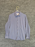 Mizzen + Main Leeward Mens Long Sleeve Performance Dress Shirt Navy Gingham LRG