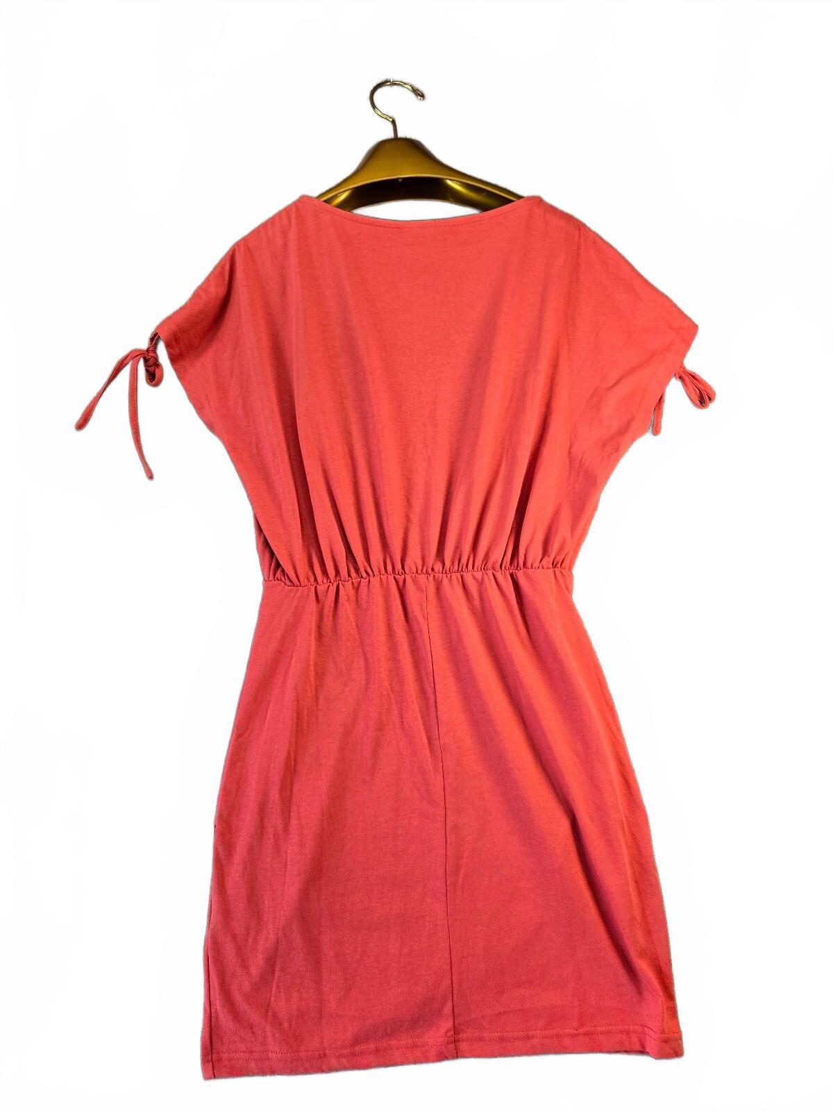 NWT Dokotoo Women's Coral Arm Tie Elastic Waist Casual Dress Small