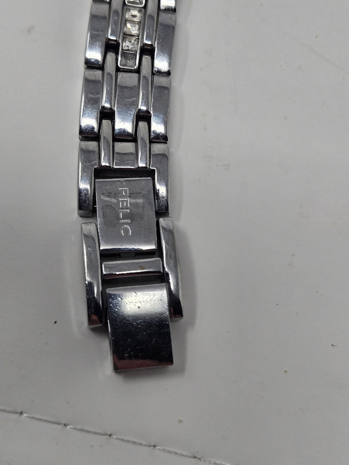 Relic by Fossil Women's Queen's Court Silver-Tone Crystal Bezel Watch