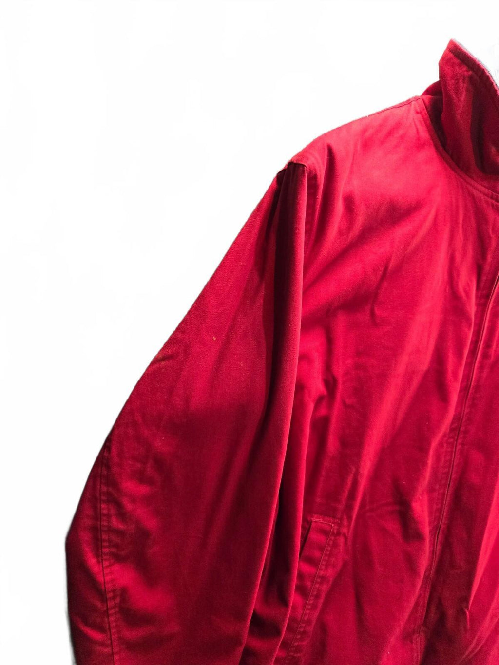 Nautica Red Full-Zip Casual Jacket with Stand Collar