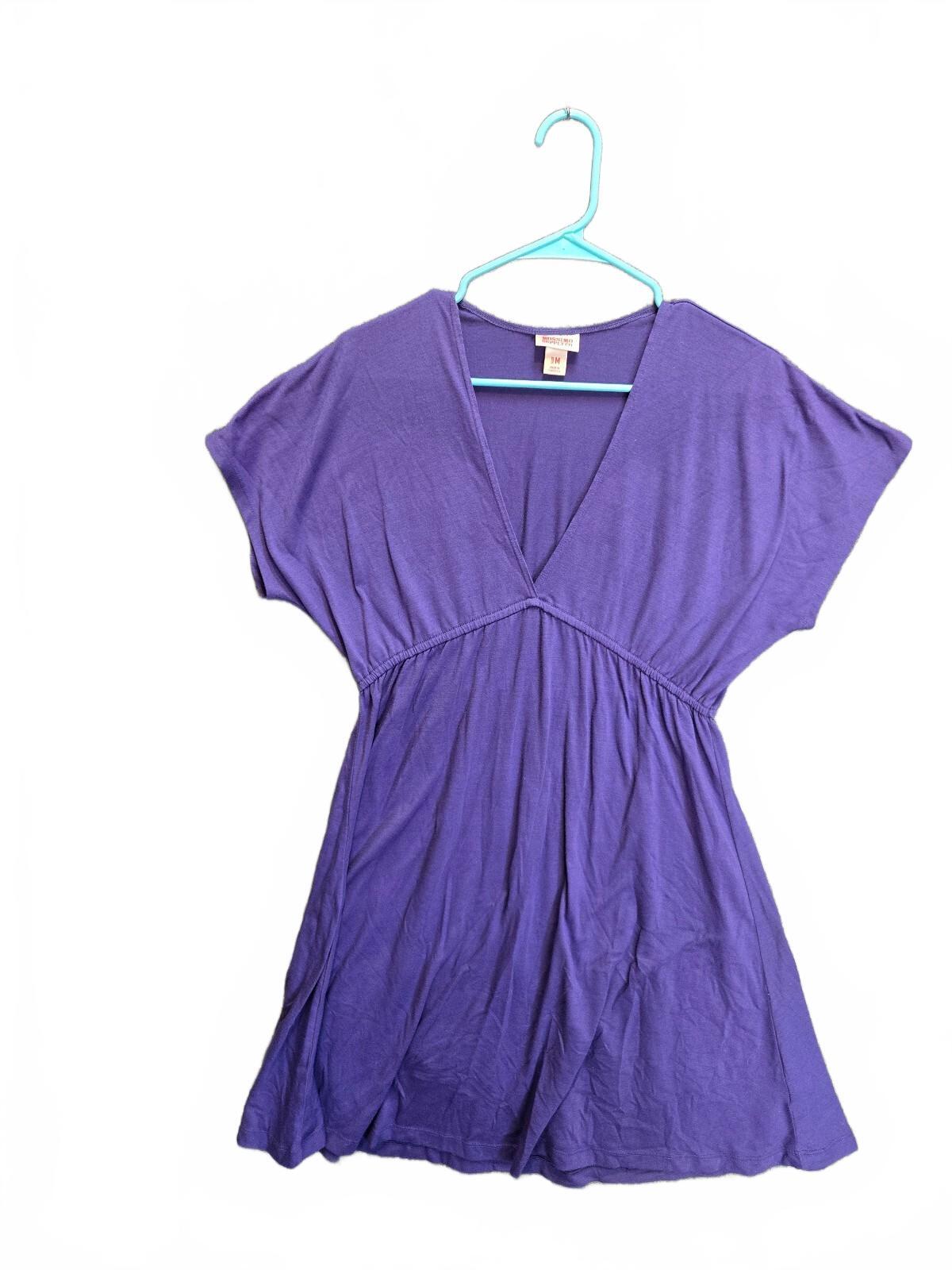 Mossimo Supply Co. Women's Purple Empire Waist V-Neck Top in Size Medium