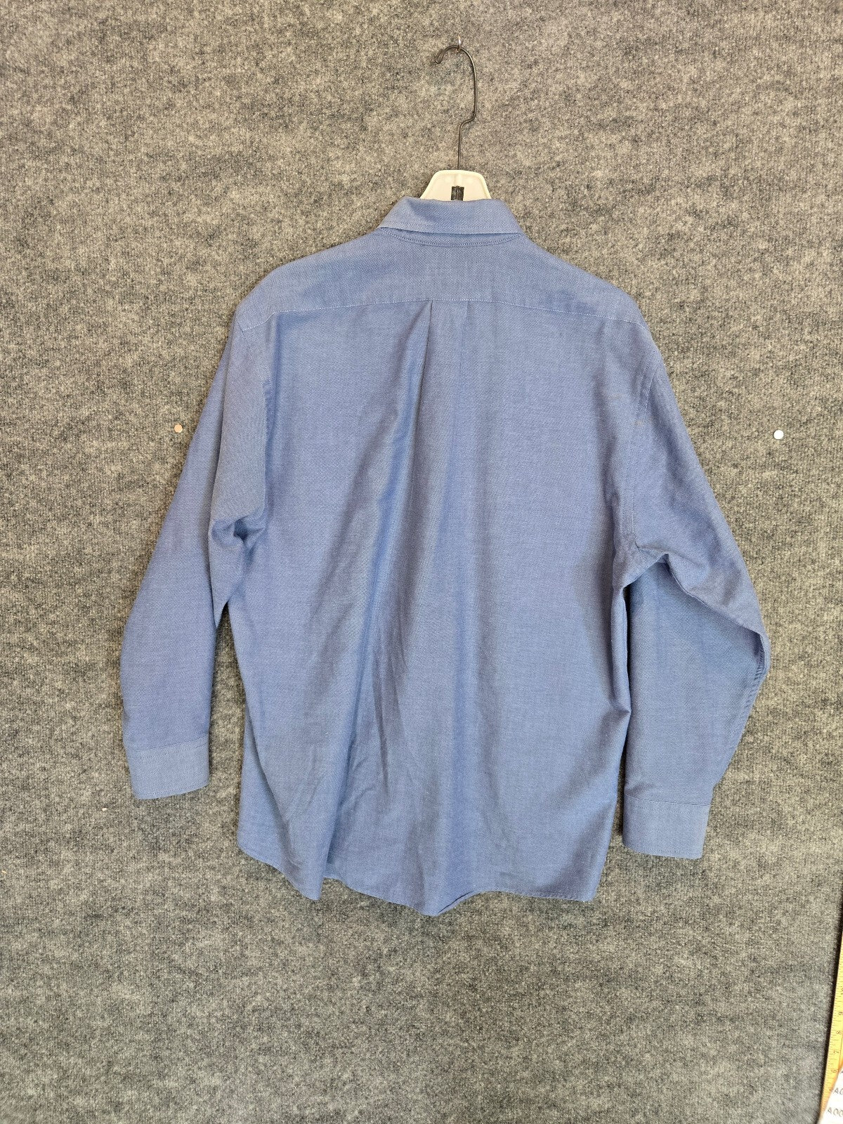 Arrow Dover Mens Long Sleeve Blue Oxford Cloth Button Down Shirt Lrg pots