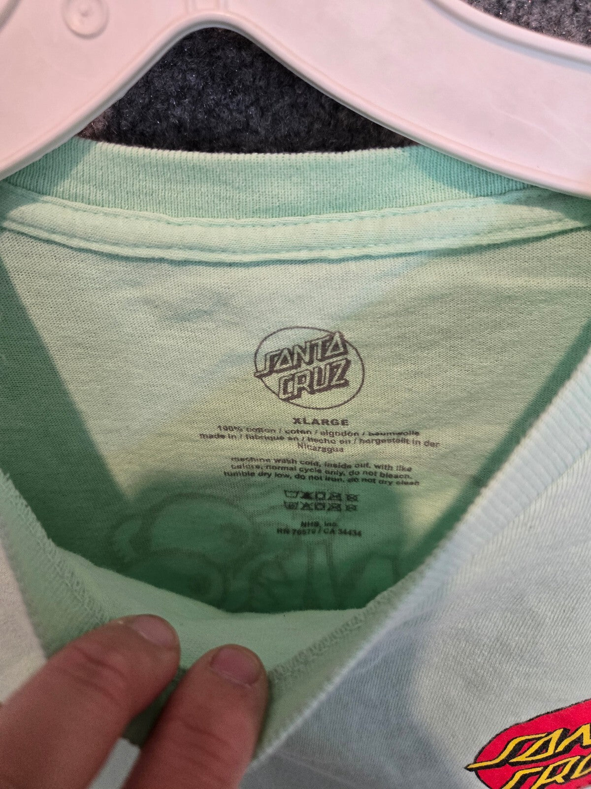 Santa Cruz Skateboards Classic Dot T-Shirt Mint Green Logo Tee YLRG