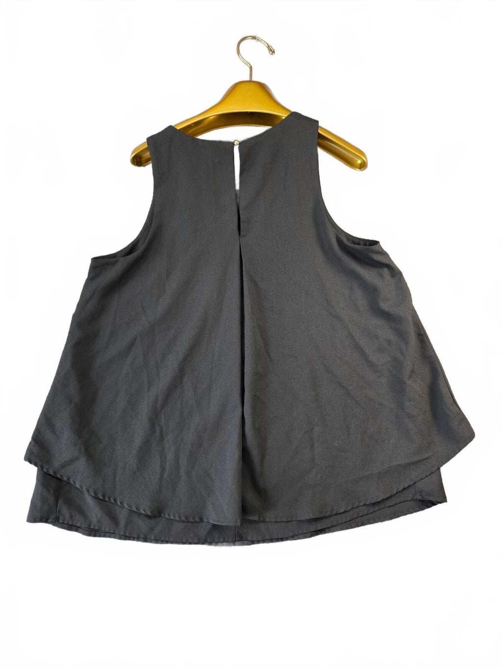 Forever 21 Black Sleeveless Layered Top, Size Large