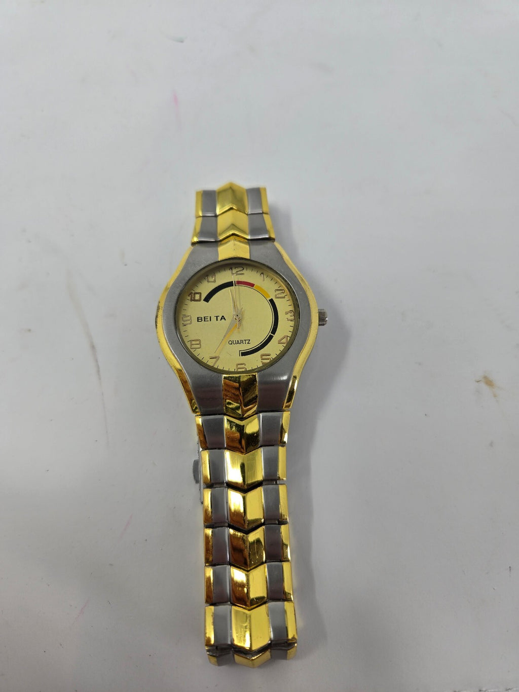 Vintage Beita Quartz Watch – Two-Tone Silver & Gold Link Band, Champagne Dial