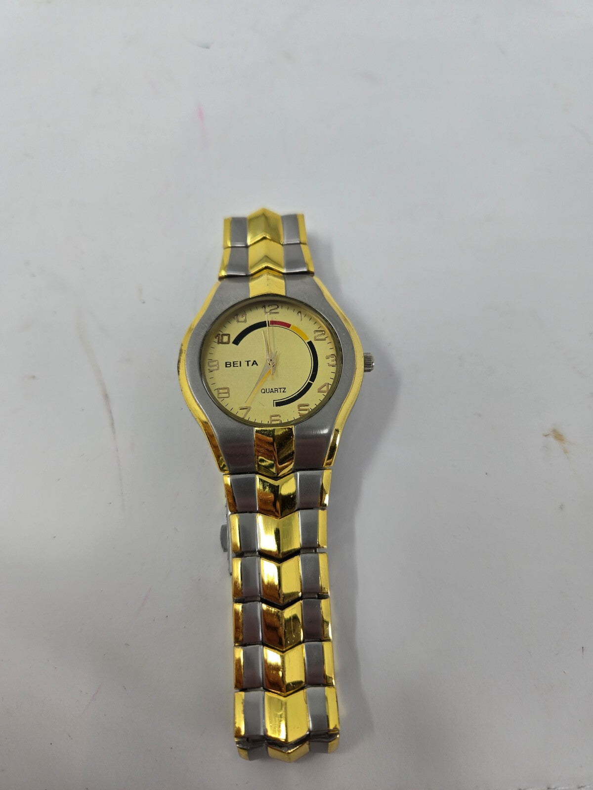 Vintage Beita Quartz Watch – Two-Tone Silver & Gold Link Band, Champagne Dial