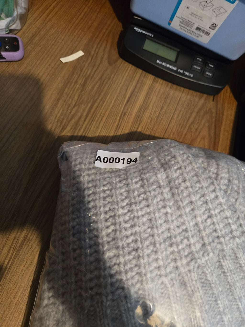 Gray Knit Turtleneck Sweater, Medium