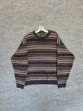 Vintage 90s Dockers Geometric Knit Crewneck Sweater Mens Med Fair Isle