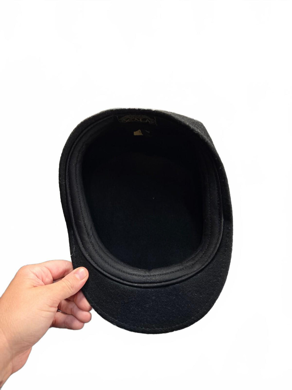 Scala Classic 100% Wool Black Flat Cap Hat Large