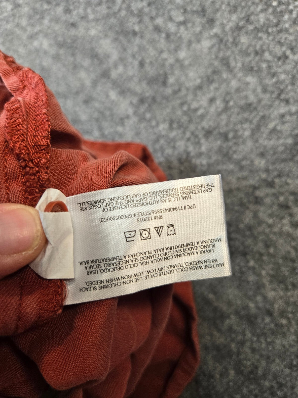 GAP Women's Casual Polo Shirt Dress in Rust Orange, Size Medium