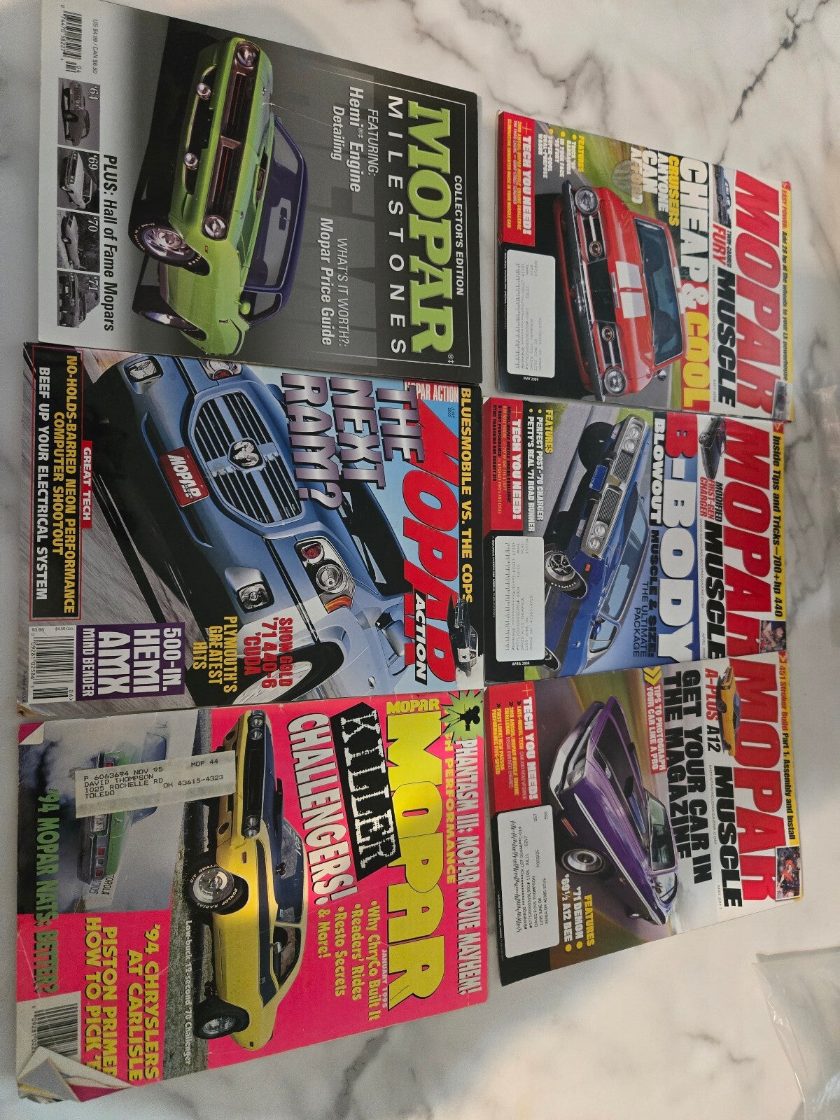 Vintage Mopar Action Car Magazines Collection