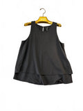 Forever 21 Black Sleeveless Layered Top, Size Large