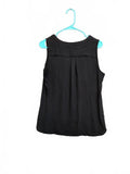 LOFT Women's Black Sleeveless Henley Top Size Small