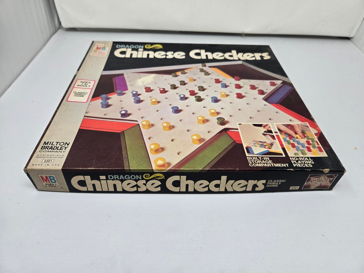Vintage 1973 Milton Bradley Dragon Chinese Checkers Board Game Complete No. 4301