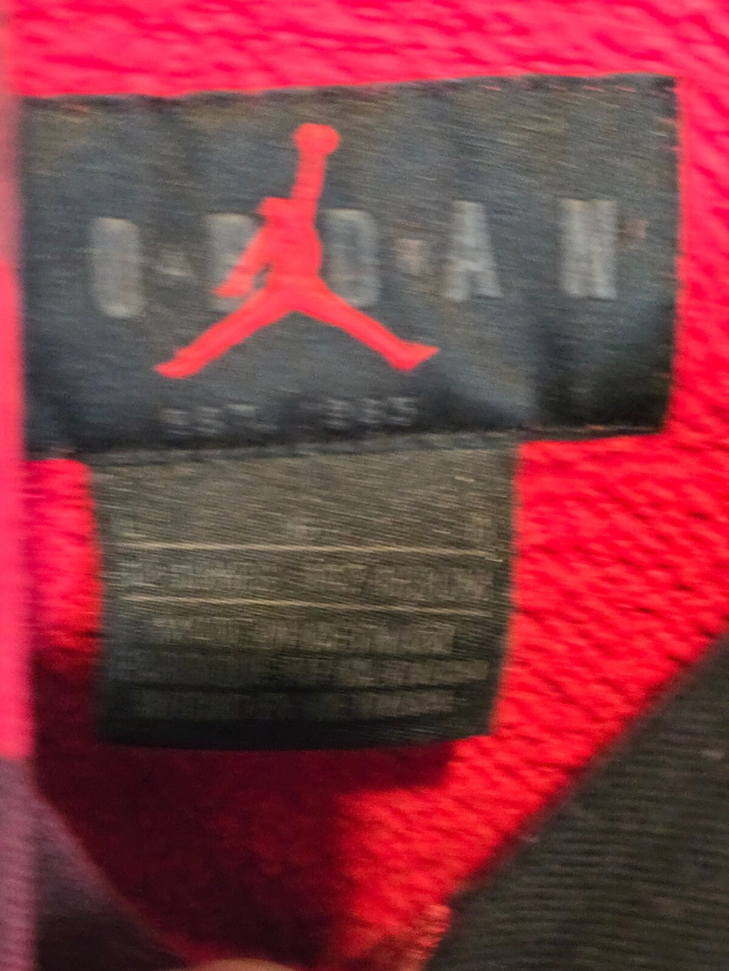 Nike Air Jordan Essentials All-Over Print Fleece Pullover Hoodie Red Black YLG