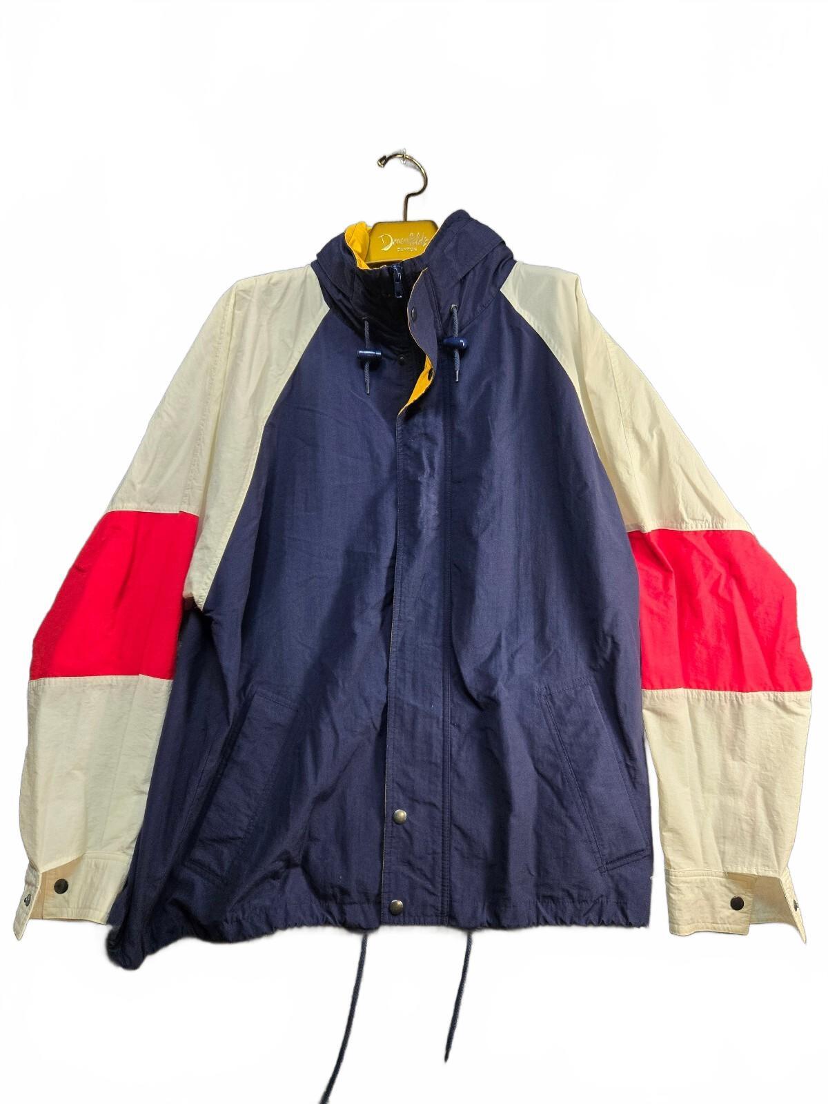 Vintage 90s Izod Colorblock Hooded Windbreaker Jacket Men's Large Hong Kong