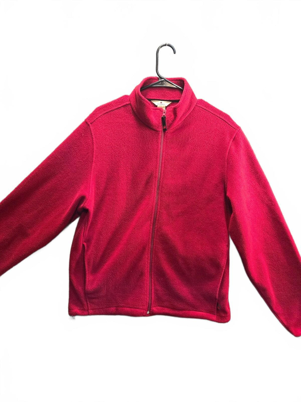 Woolrich Red Fleece Full Zip Fleece Jacket Size Large