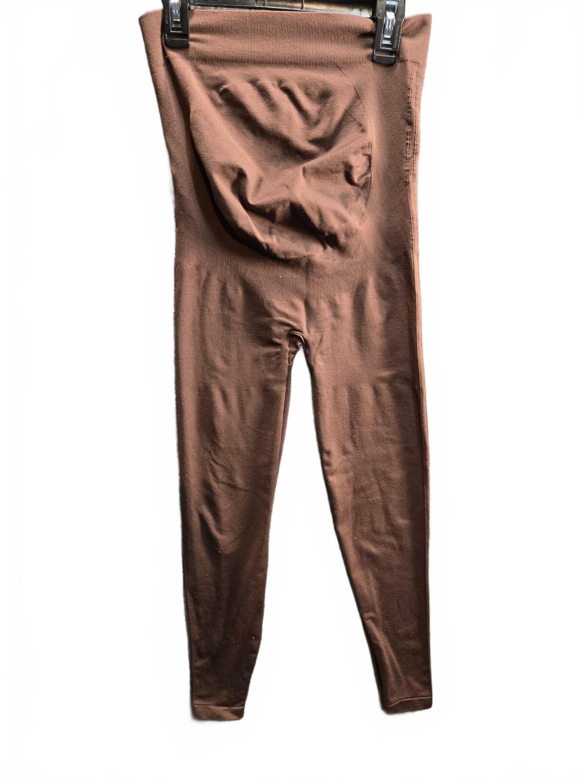 Brown High Waist maternity Leggings - Size Large