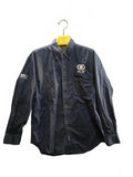 NCR Black Long Sleeve Button-Up Shirt with Embroidered Logos